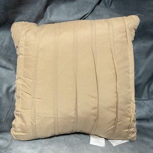 🏡 5/$25 - 15" Beige Pleated Decorative Pillow
